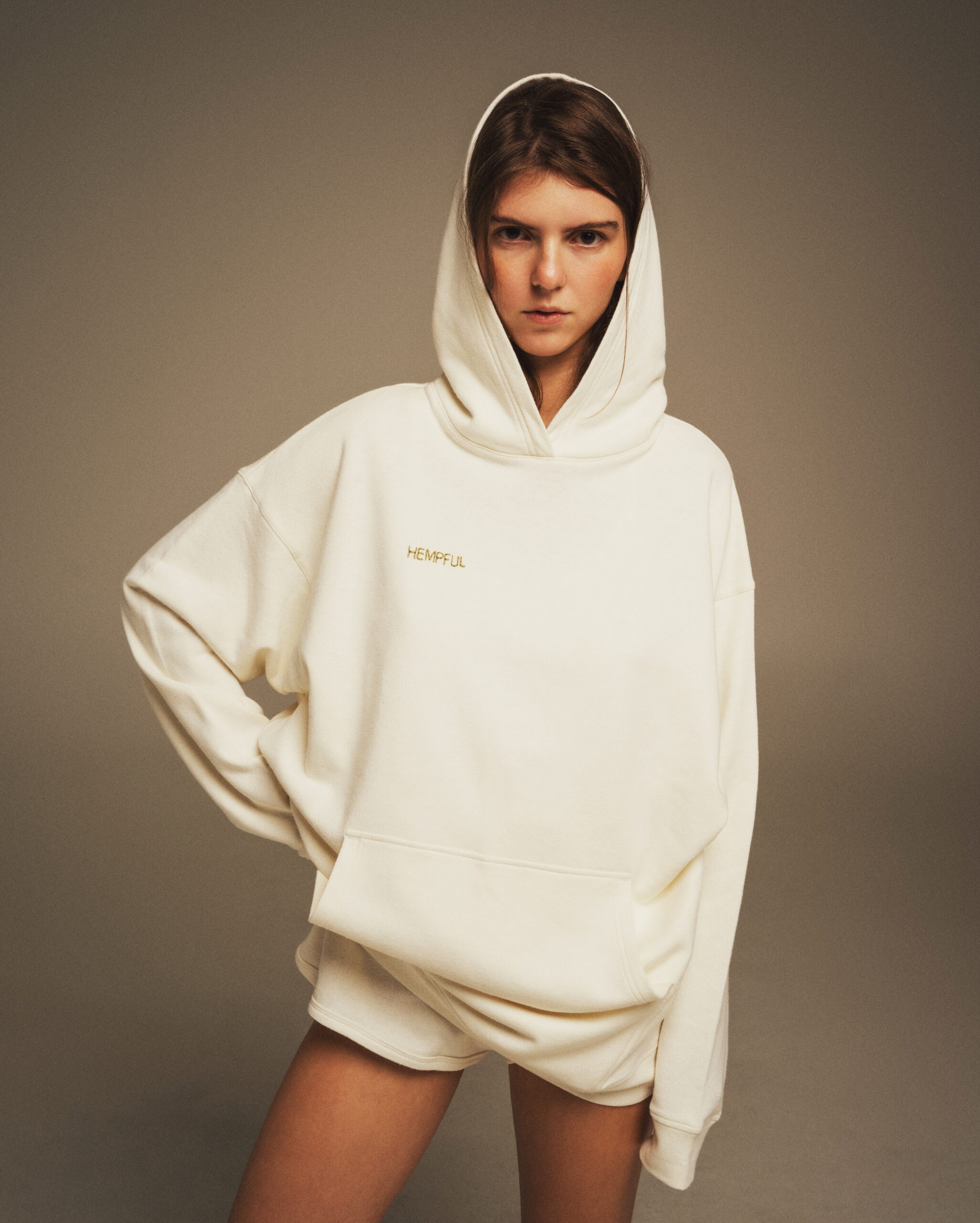 ゆ*ゆ様 新品　HUMANMADE ベージュ ダブルニー　カーゴ　ホビ　ホソク Худі Zoe unisex – HEMPFUL