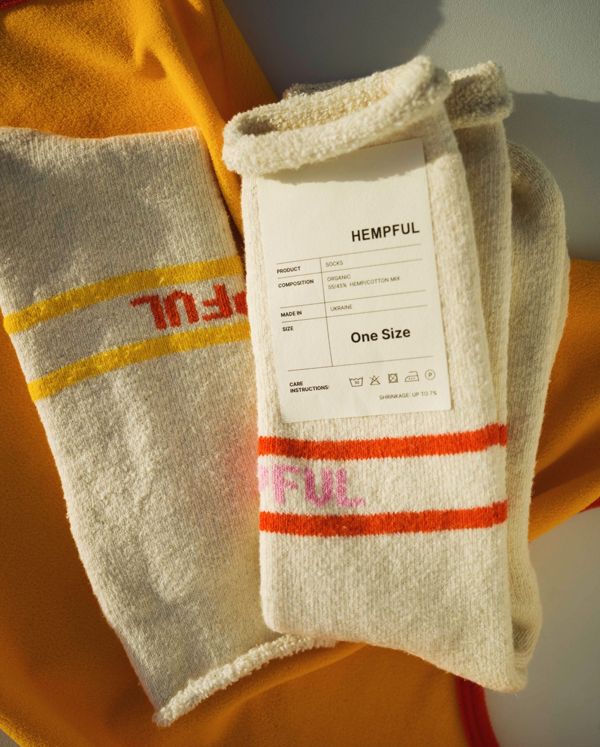 HEMPFUL Шкарпетки yellow/red