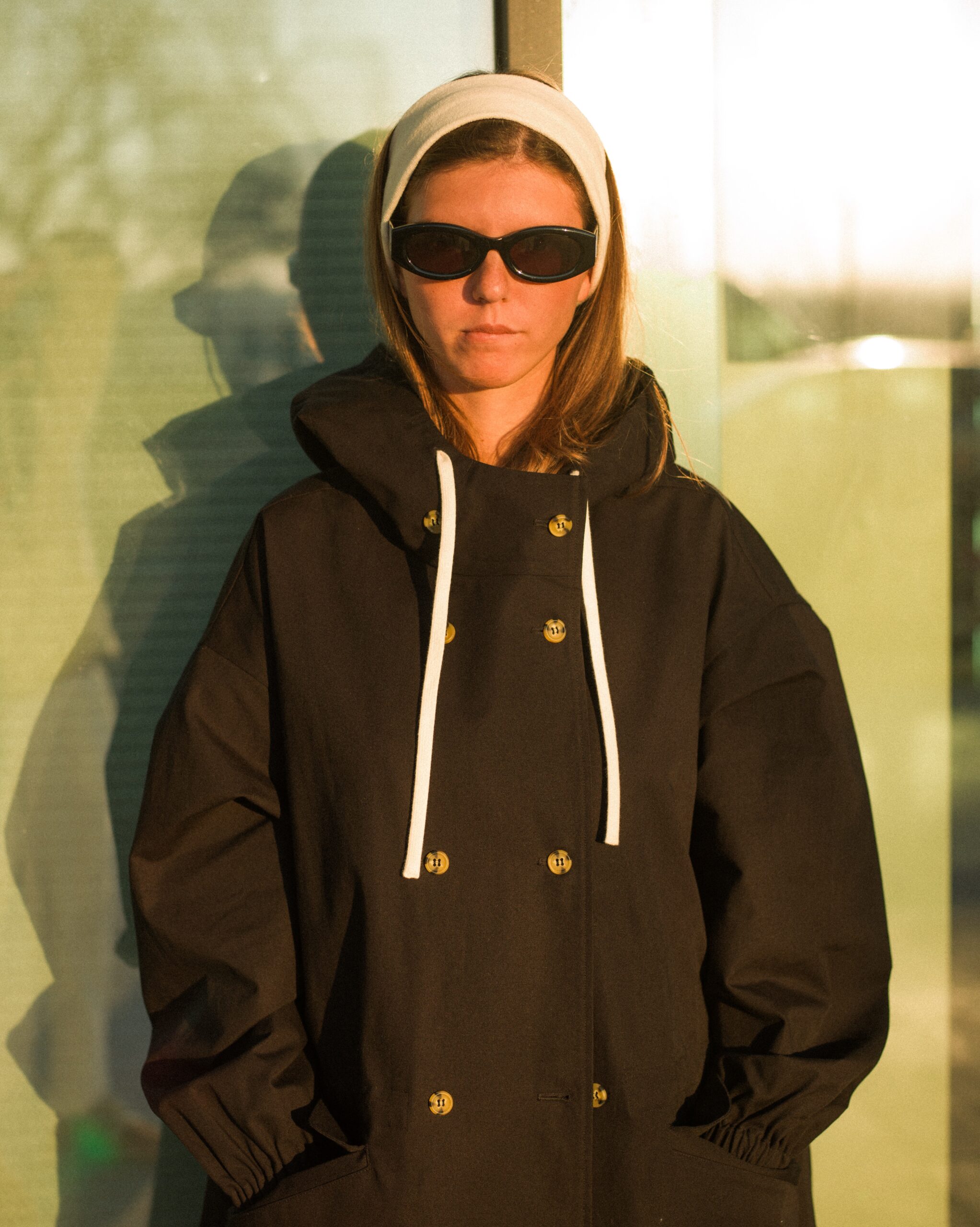 Waxed Organic Cotton Парка Linda black